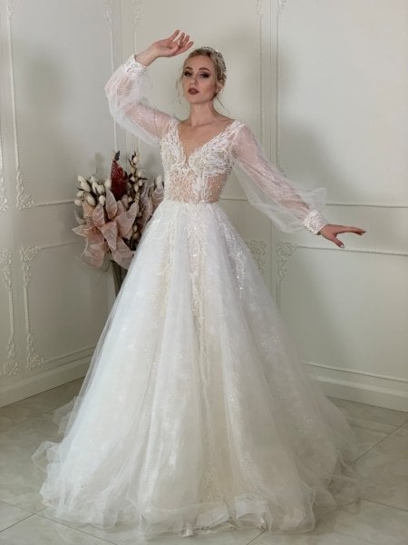 BOHEM KOL DETAYLI HELEN FORM GELİNLİK