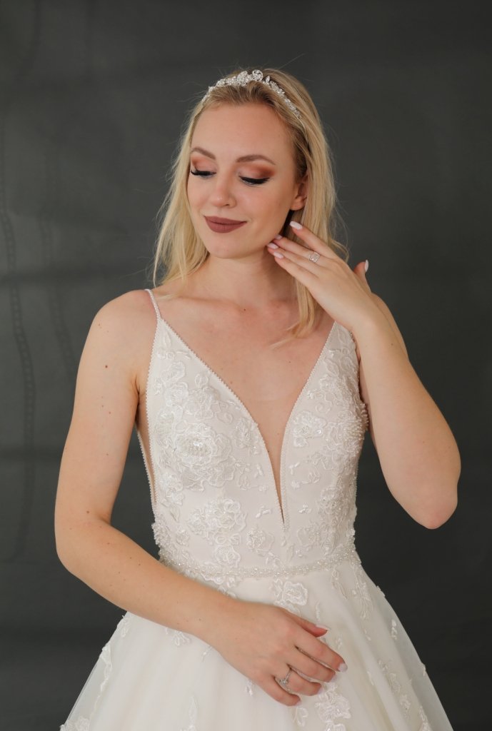 PALM - ZARİF ASKI DETAYLI HELEN GELİNLİK