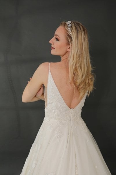 PALM - ZARİF ASKI DETAYLI HELEN GELİNLİK