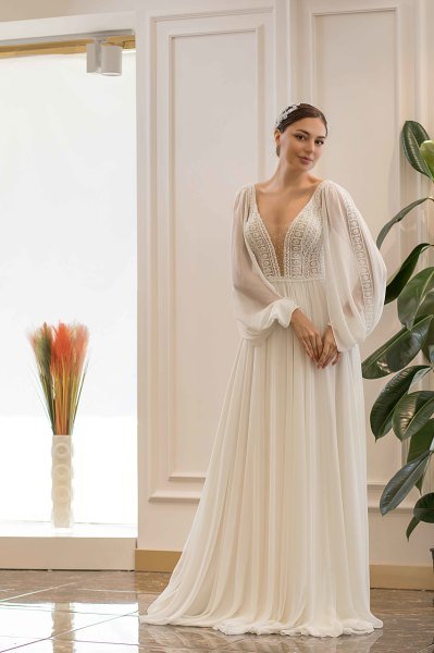 TAMARA - KOLLU HELEN FORM GELİNLİK