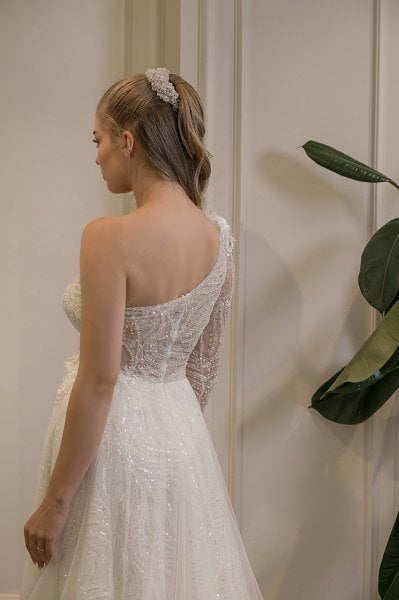 PERLA - TEK KOL HELEN FORM GELİNLİK