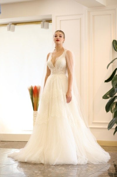 VICTORIA - DANTELLİ HELEN GELİNLİK