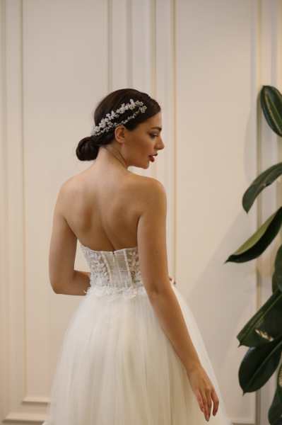 AÇELYA - DRAPE DETAYLI HELEN GELİNLİK