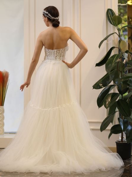 AÇELYA - DRAPE DETAYLI HELEN GELİNLİK