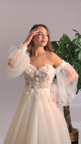 CIGDEM - BALON KOLLU HELEN GELİNLİK