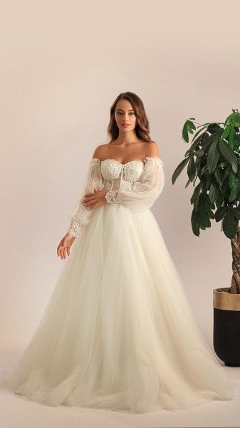 STAR - BOHEM KOLLU HELEN GELİNLİK